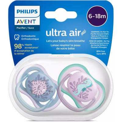 Пустышка Philips AVENT Ultra Air, 6-18 міс. 2 шт (SCF085/61) Винница - изображение 3