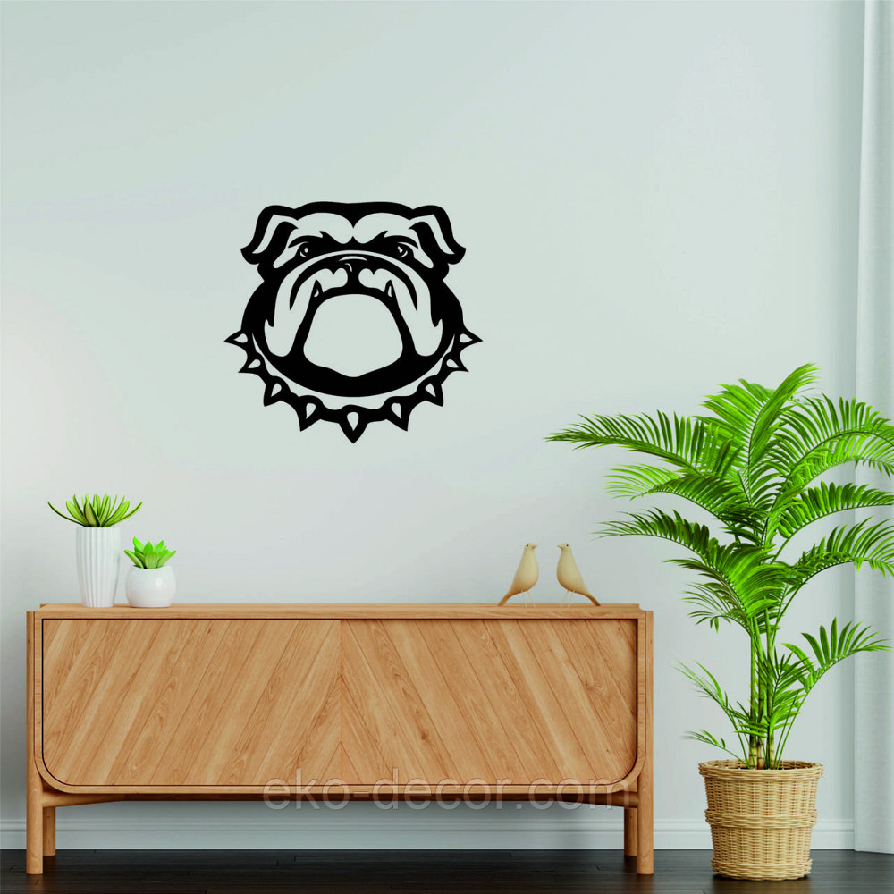 Декоративне настінне Панно «Бульдог», Декор на стіну 90*90 см, Чорний Київ - фото 7