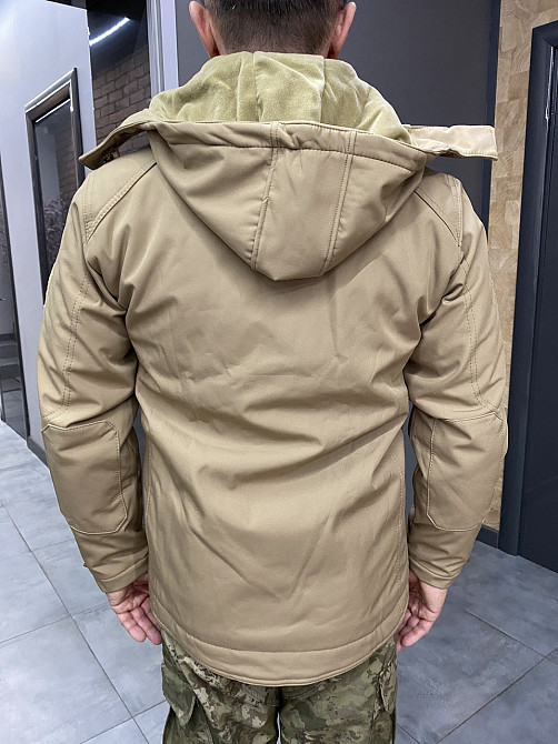 Куртка тактическая WOLFTRAP Softshell, цвет Койот, размер M, зимняя мужская куртка софтшелл для военных Solmir Киев - изображение 3