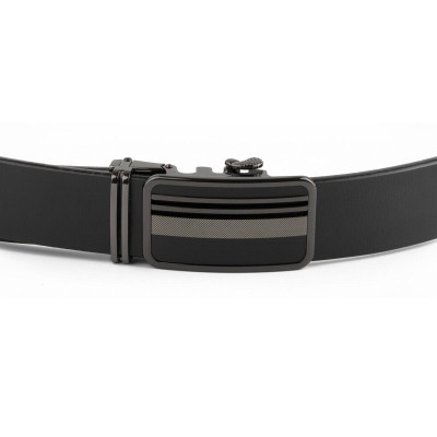 Ремень Vintage Мужской с автоматической пряжкой полоски Черный (20292) Винница - изображение 6