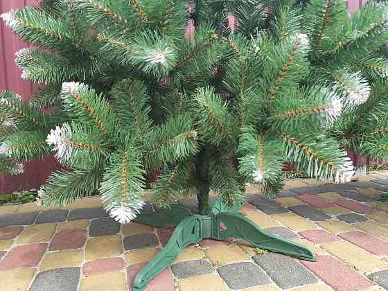 Штучна ялинка Королева з білими кінчиками з м'якою голкою ПВХ 1.8 Одеса