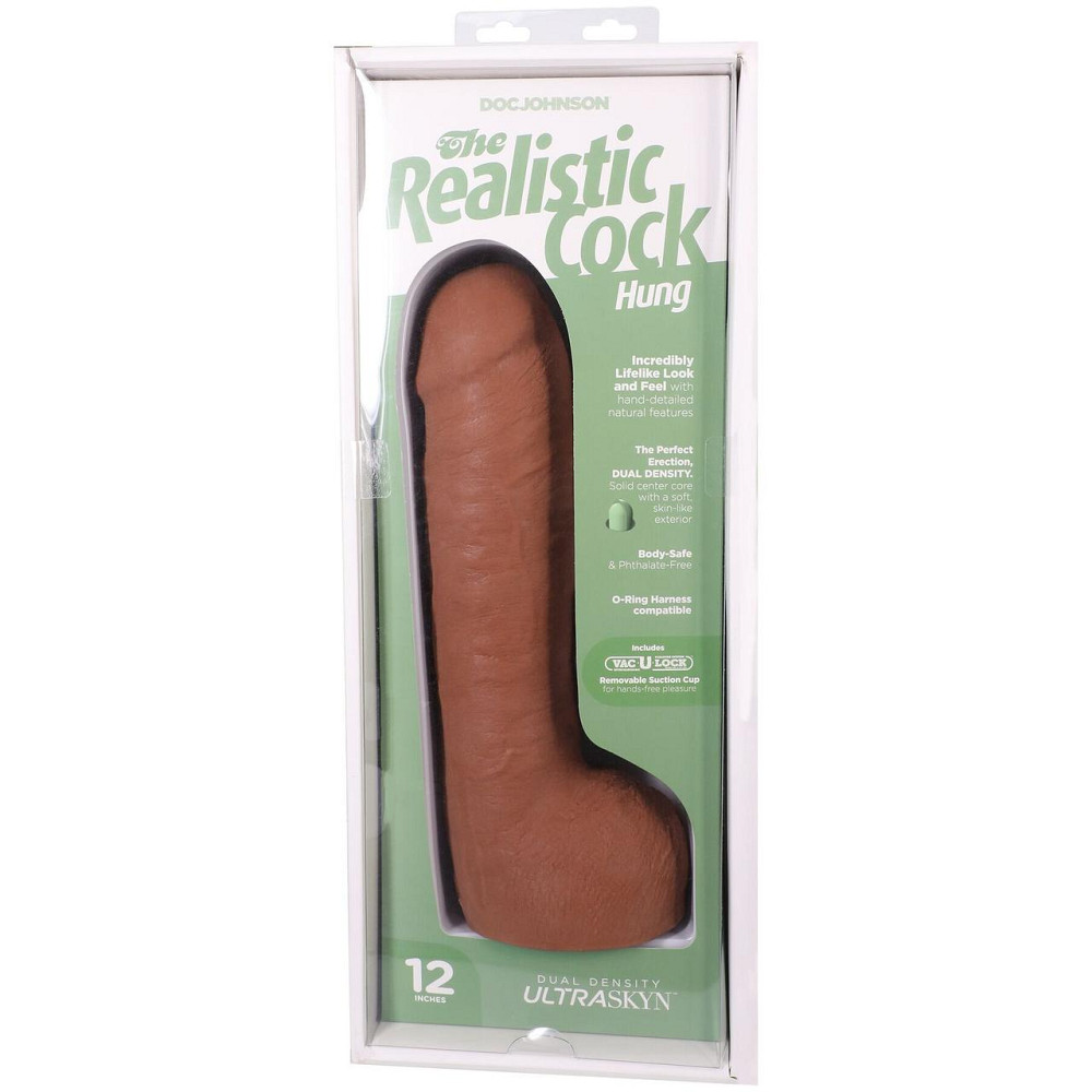 Фалоімітатор Doc Johnson The Realistic Cock ULTRASKYN - 12 Inch Hung with Balls Caramel Sex Aura Київ - фото 10