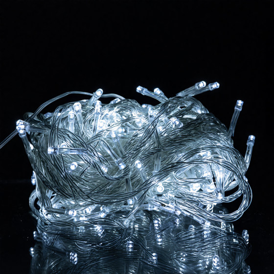 Garlando Новорічна гірлянда кімнатна нитка 18 м 180 LED білий провід Білий W180LED18MWW Коломыя