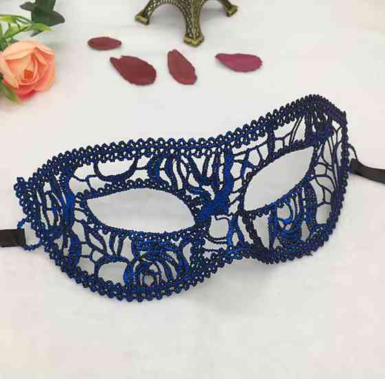 Венеціанська маска для корпоративу one size синій Київ