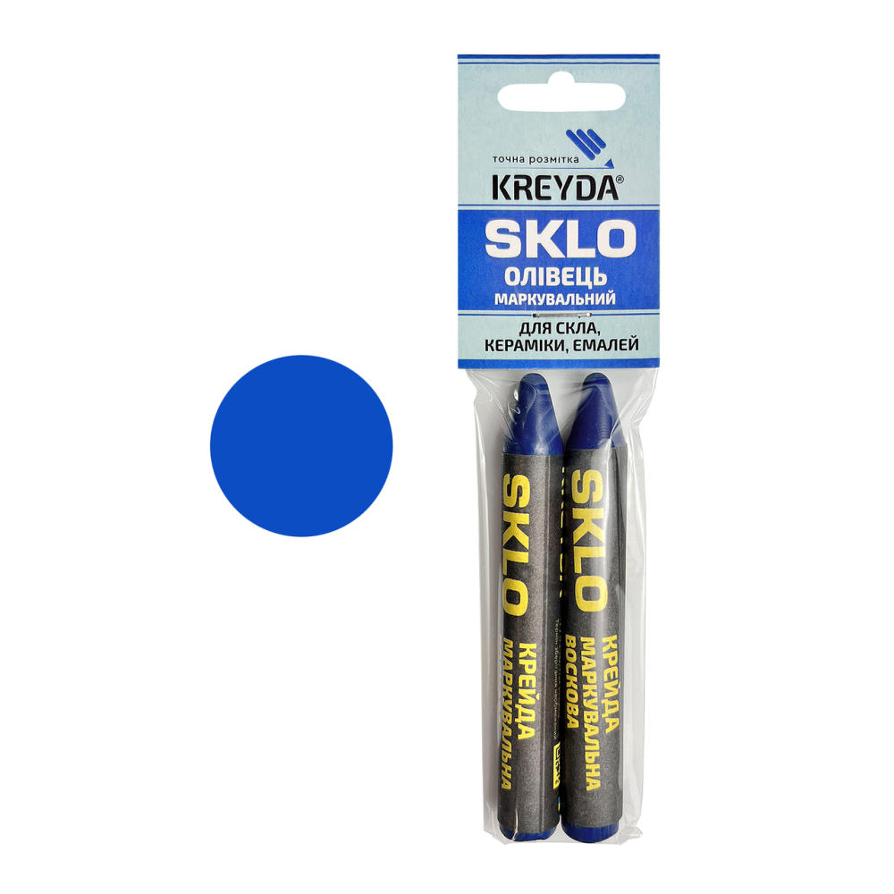 Для Скла, крейда воскової розмічальний SKLO (сині) - 2шт Павлоград - фото 1