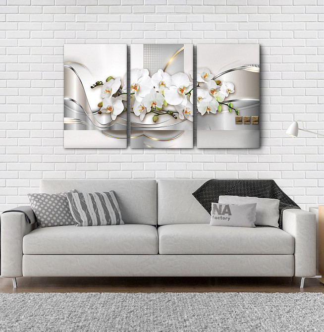 Модульная картина Абстракция Цветы  (53x100см)  Аrt-219_3А Киев - изображение 2