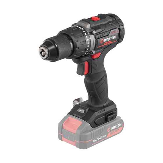 Дриль-шурупокрут акумуляторний INTERTOOL WT-9360, 20 В, 60 Nm, 500/2000 об/хв, 2-13 мм, без ЗП та АКБ - для будівництва та ремонту Львів