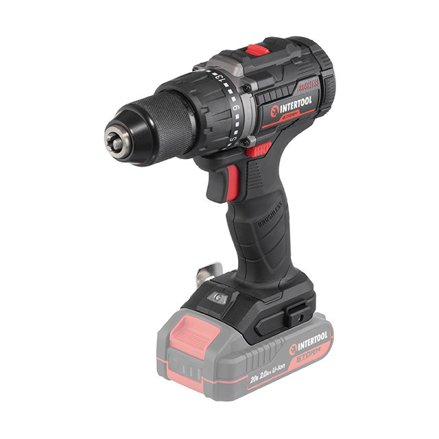 Дриль-шурупокрут акумуляторний INTERTOOL WT-9360, 20 В, 60 Nm, 500/2000 об/хв, 2-13 мм, без ЗП та АКБ - для будівництва та ремонту Львів - фото 4