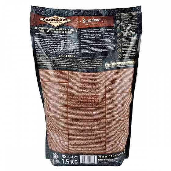 Сухий корм Carnilove Raindeer для дорослих собак всіх порід, оленина та кабан, 1,5 кг Вінниця