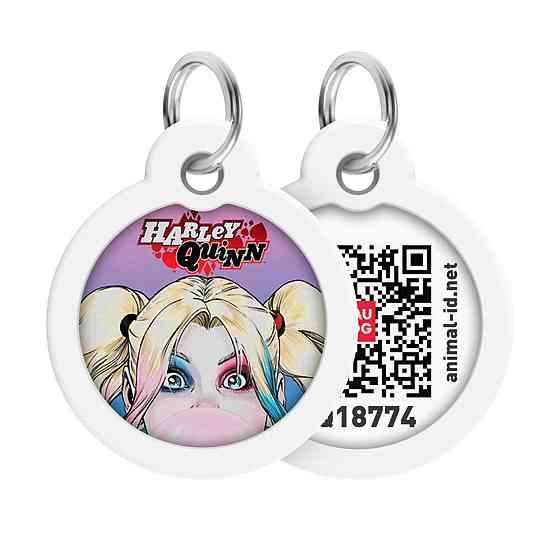 Адресник для собак и кошек металлический WAUDOG Smart ID с QR паспортом, рисунок 