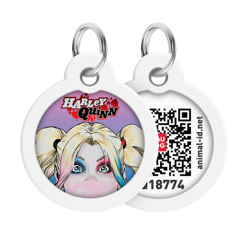 Адресник для собак и кошек металлический WAUDOG Smart ID с QR паспортом, рисунок 