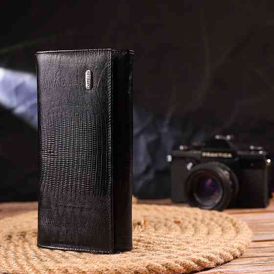 Привабливий жіночий гаманець із монетницею Чорний (CANPELLINI) Київ