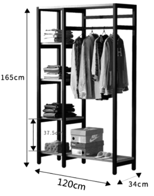 Стійка вішалка для одягу "Маломир" венге-мускат Миколаїв - фото 2