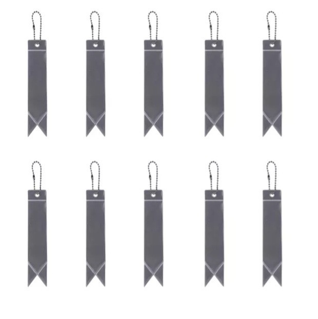 Брелок фликер набор 10 штук 15 на 3 см серебристый Киев - изображение 1