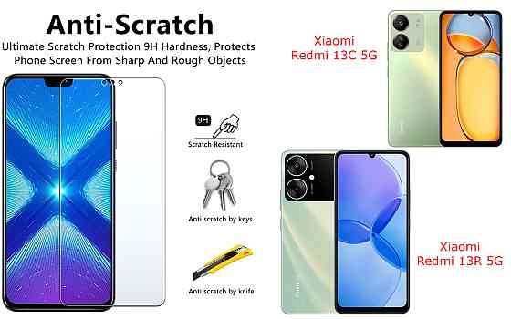 Защитное стекло NeoGlass для Xiaomi Redmi 13C 5G, 13R 5G – ультрапрозрачное и устойчивое Киев