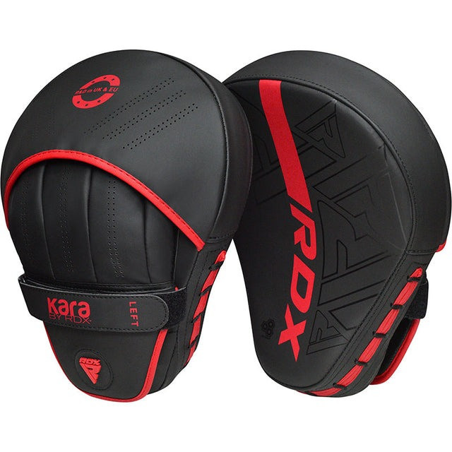 Лапи боксерські RDX F6 KARA Matte RED Чорні Тренувальні лапи для боксу MMA кікбоксингу пара Київ - фото 2