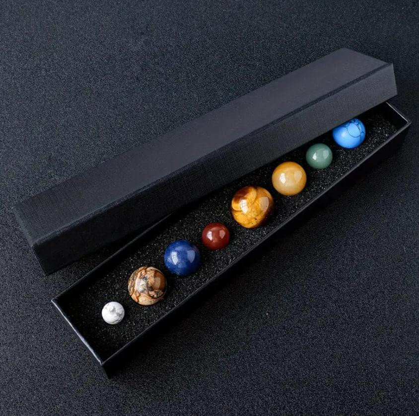 Набор из 8 планет солнечной системы из натурального камня в коробке, Декор на тему Галактики и Вселе Киев - изображение 4