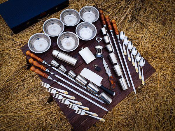 Подарочний набір для шашлика в кожаному кейсі ідеальний подарунок мужу VIP 4 Тернопіль - фото 5