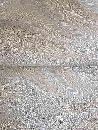 Обои виниловые на флизелиновой основе Rasch Incanto 1.06х10 абстракция волны металлик золотистые с серебром 3д Киев