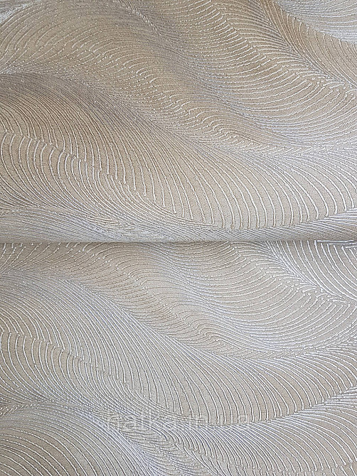 Обои виниловые на флизелиновой основе Rasch Incanto 1.06х10 абстракция волны металлик золотистые с серебром 3д Киев - изображение 1