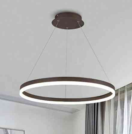 Светодиодная люстра Круг PJ812 (80см) Коричневая Киев