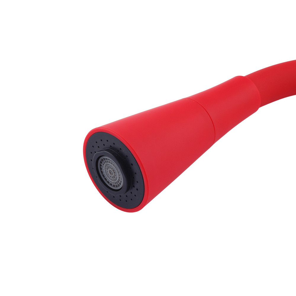 Смеситель для кухни с гибким изливом Kroner KRM Kuche - C132RED красный/хром Киев - изображение 8
