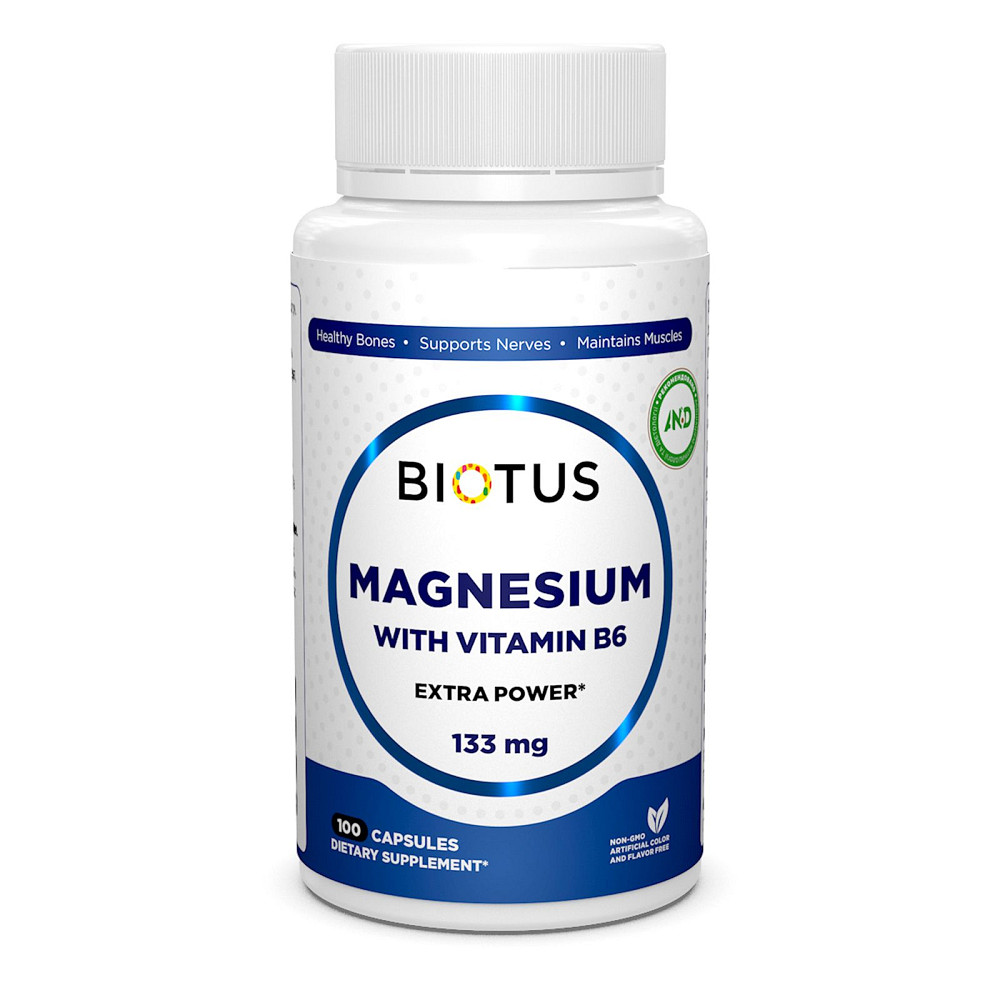 Магний с витамином В6 (Magnesium with Vitamin B6) 133.3 мг/8.3 мг 100 капсул Київ - фото 1