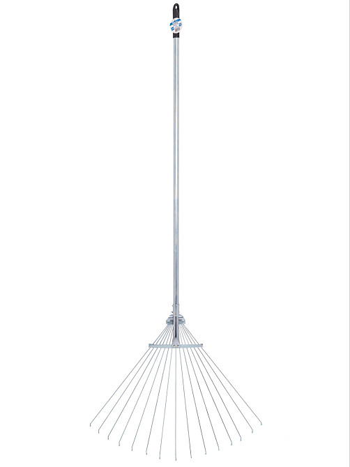 Граблі для листя розсувні (віяло) "GEKO" металеві з металевою ручкою Киев - изображение 2