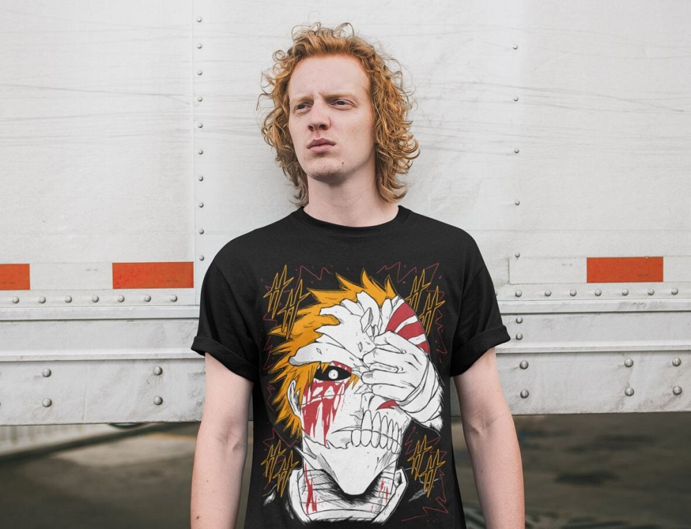 Футболка для мальчика аниме Блич оверсайз (рост от 165 до 180 ) Черний AnimeJ0811m Днепр - изображение 4