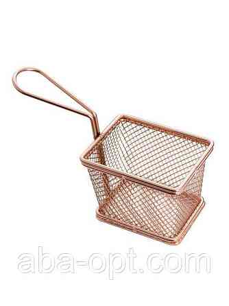 Кошик для подачі снеків прямокутний бронзового кольору 13 х 10 х 8 см (шт) Одеса