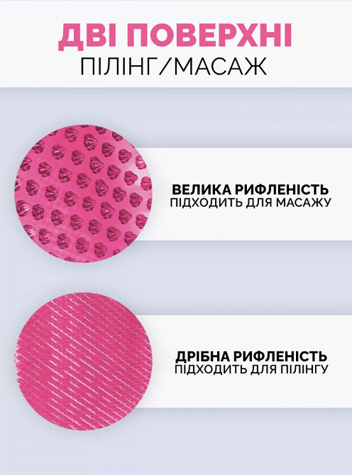 Рукавичка для антицелюлітного масажу рожева Reclaire cosmetics Київ - фото 3