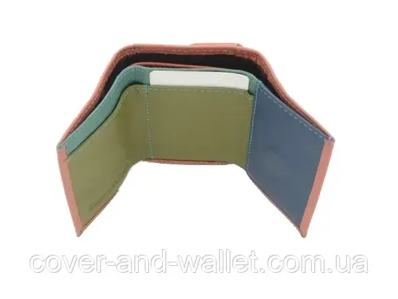 Мініатюрний жіночий гаманець з натуральної шкіри помаранчевого кольору ST Leather 440 Київ - фото 9