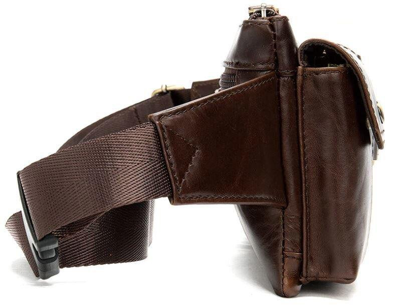 Поясная cумка мужская Vintage 14897 Коричневая Киев - изображение 8