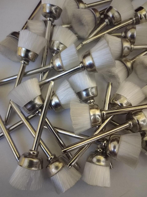 Щетка конусная Ø15 синтетическая белая (3мм) Полтава - фото 1