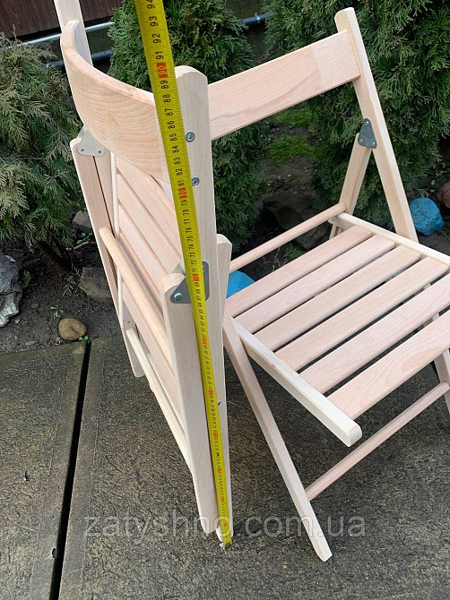 Стільці складні, з натурального дерева Київ - фото 6