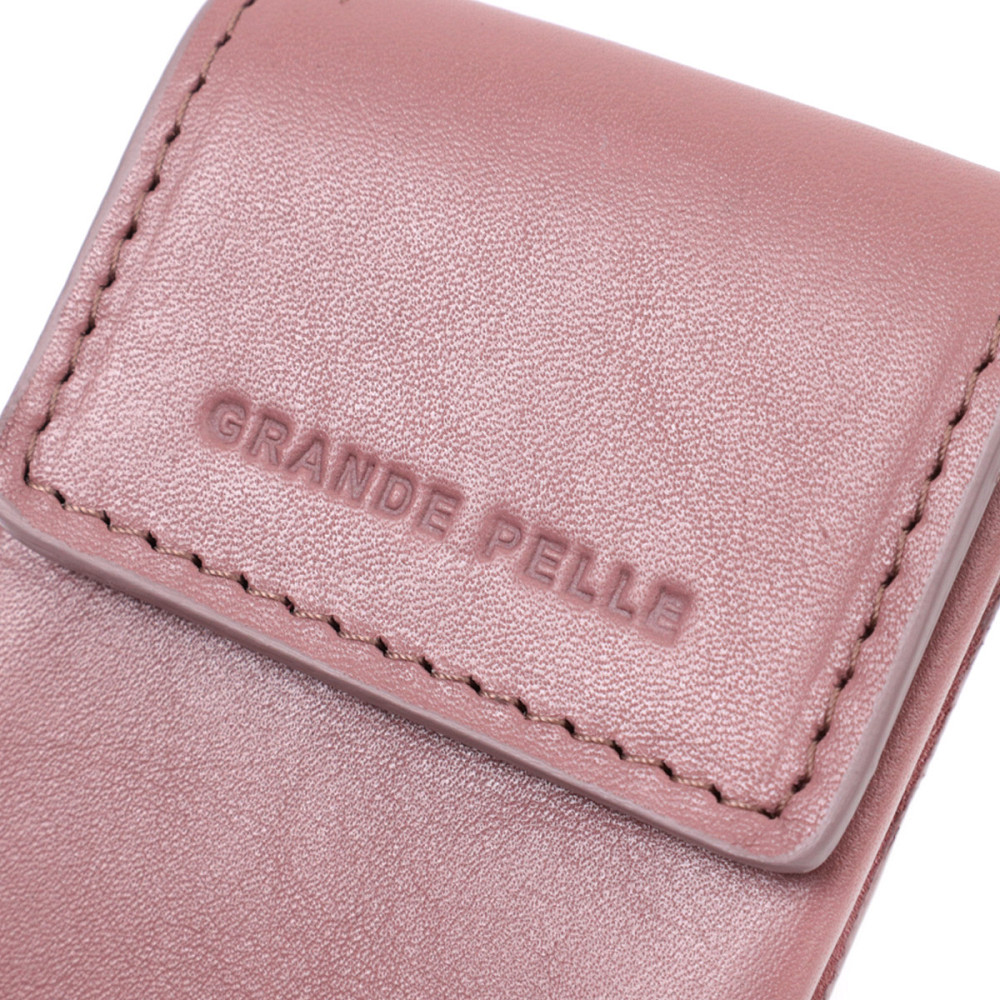 Женская необычная ключница в виде футляра из натуральной кожи GRANDE PELLE 22571 Бежевая Киев - изображение 5