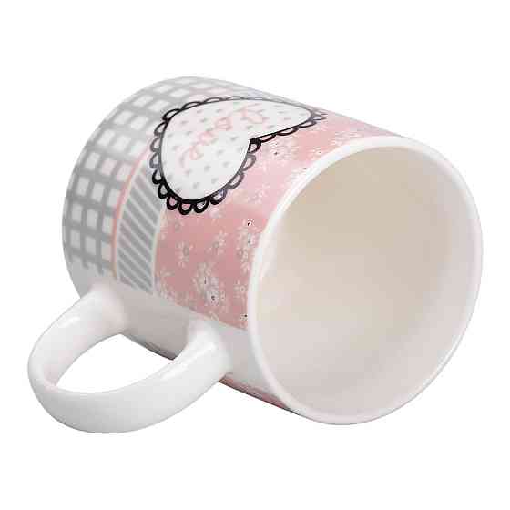 Чашка порцелянова 400 (мл) чашка для кави та чаю з написом та серцем Lugi RX-N240143GRE Київ