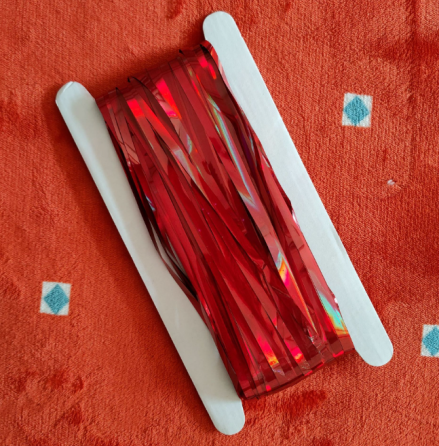 Дождик штора с голограммой 2 м на 1 м красный Киев