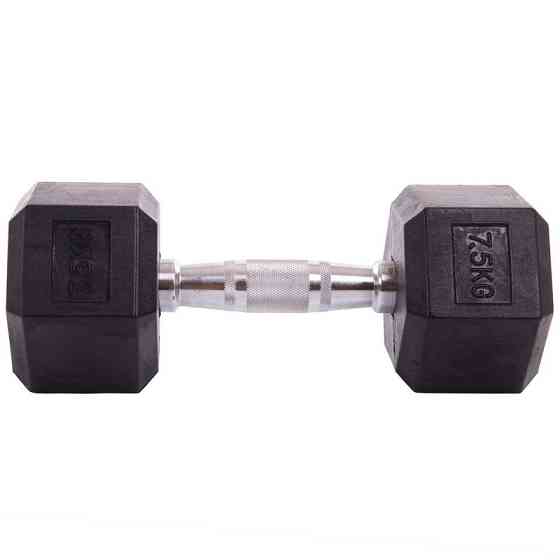 Гантель 7.5 кг цельная шестигранная гексагональная Zelart Киев