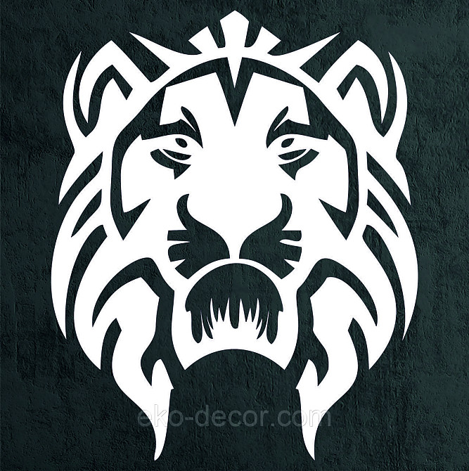 Декоративное настенное Панно «Лев» Декор на стену 70*57 см, Белый Киев - изображение 5