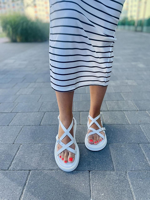 No brend Босоніжки жіночі A-1 білі (літо, шкіра натуральна) (5147) 37р.38р.39р. Коломия - фото 4