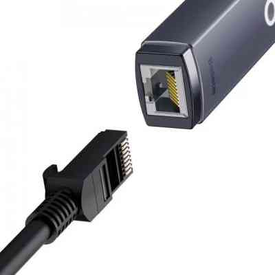 Адаптер USB-C to RJ45 Ethernet 1000Mbps Lite Series Baseus (WKQX000313) Винница