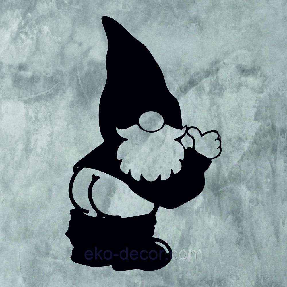 Декоративное настенное Панно «Гном», Декор на стену 70*42 см, Черный Киев - изображение 5