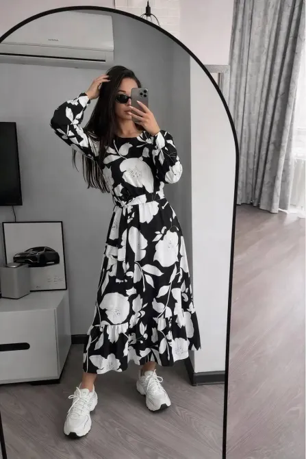 Трендова сукня міді з льону жатка Одеса - фото 2