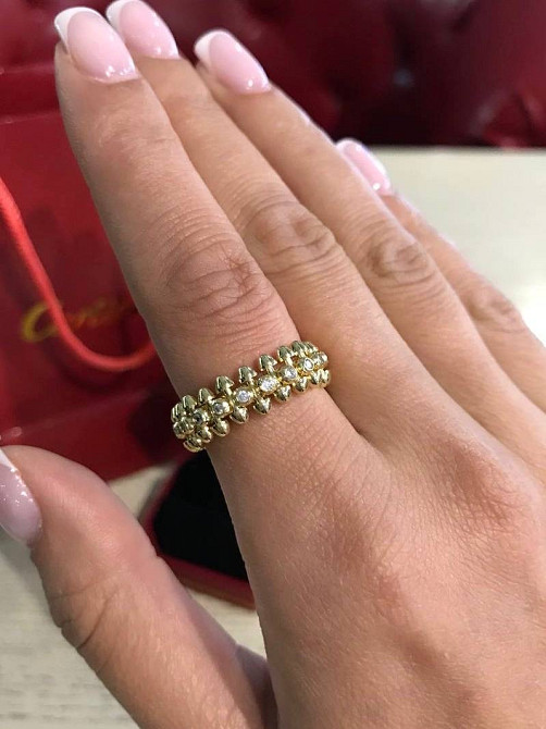 Cartier кільце з зубчиками в трьох кольорах Одеса - фото 8