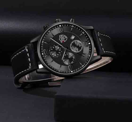 Подарочный набор для мужчин: 1наручные часы, 1 браслет и 1 ожерелье- диам 4,2 дл 22см шир рем 2см, без коробки Киев