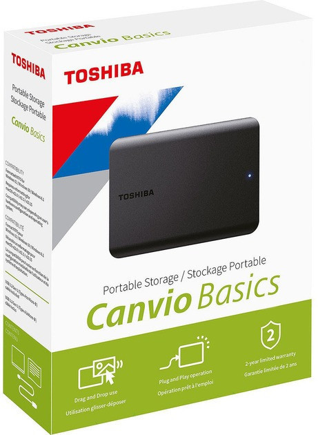 Зовнішній жорсткий диск 2.5" USB 1TB Toshiba Canvio Basics Black (HDTB510EK3AA) Чорний Харків - фото 5