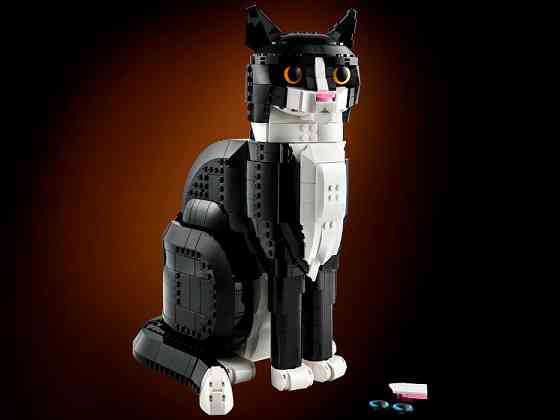 Конструктор Чорно-білий кіт, 1710 деталей сумісний із lego-лого Київ