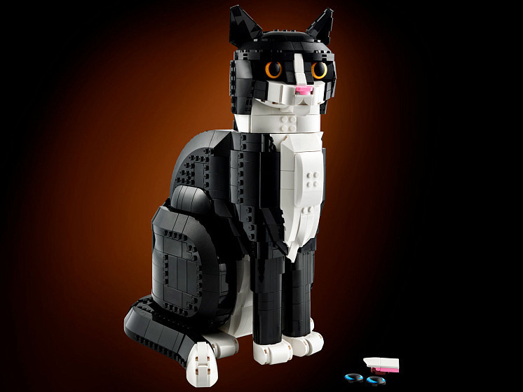 Конструктор Чорно-білий кіт, 1710 деталей сумісний із lego-лого Київ - фото 5