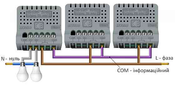 Розумний сенсорний прохідний/перехресний EC вимикач 2 сенсора Livolo золото скло (VL-M7FC2SZ2-2AP) Коломыя
